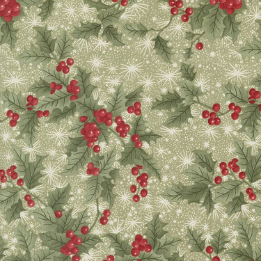 Moda Fabric Moda A Christmas Carol Holly Berry Sage 44352-14