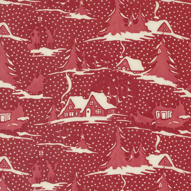 Moda Fabric Moda A Christmas Carol Winter Villages Crimson 44351-13