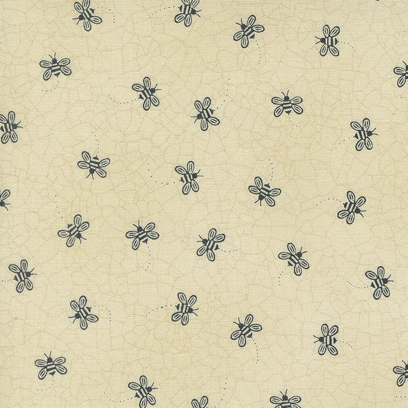 Moda Fabric Moda Bloom And Grow Bee Toss Linen 7054-12  - The Sewing Studio