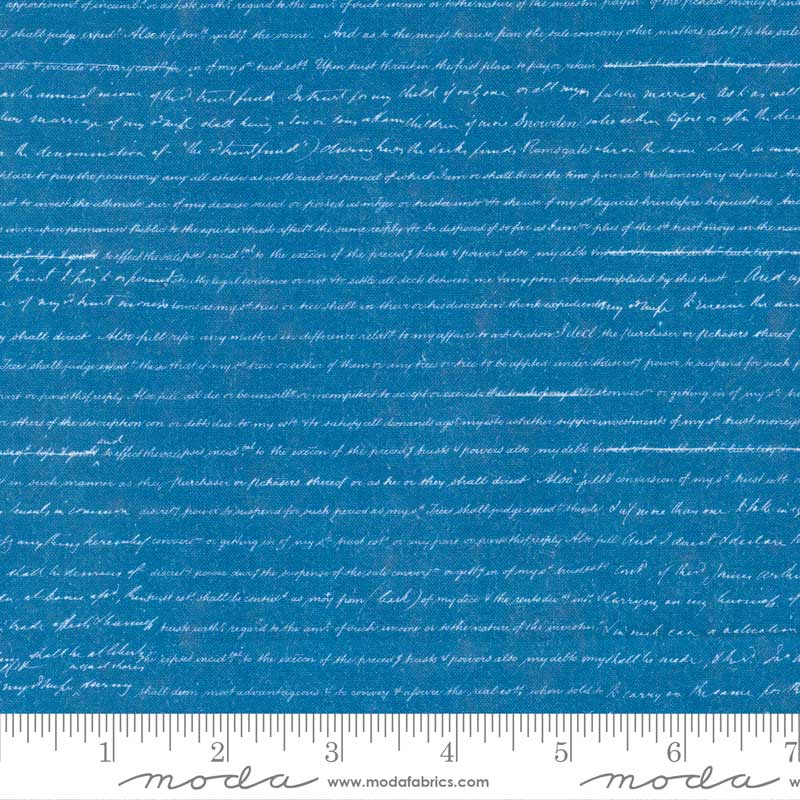 Moda Fabric Moda Bluebell Blueprint Cyan 16965-13