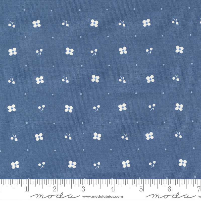 Moda Fabric Moda Blueberry Delight Blossoms Blueberry 3034-15  - The Sewing Studio