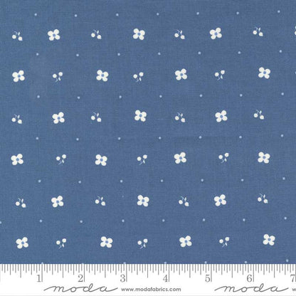 Moda Fabric Moda Blueberry Delight Blossoms Blueberry 3034-15  - The Sewing Studio