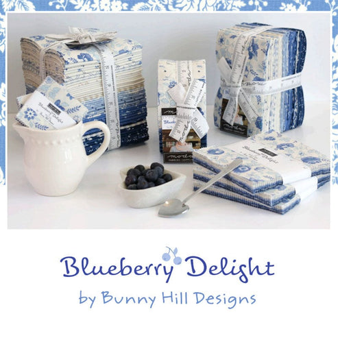 Moda Fabric Moda Blueberry Delight Blossoms Blueberry 3034-15  - The Sewing Studio