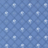 Moda Fabric Moda Blueberry Delight Rose Cornflower 3032-14  - The Sewing Studio