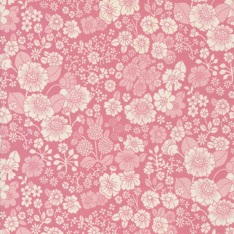 Moda Fabric Moda Chelsea Garden Piccadilly Rose 33745-16  - The Sewing Studio