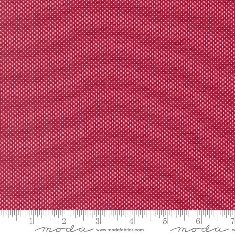 Moda Fabric Moda Dear Santa Mini Snowballs Crimson 49262-12  - The Sewing Studio