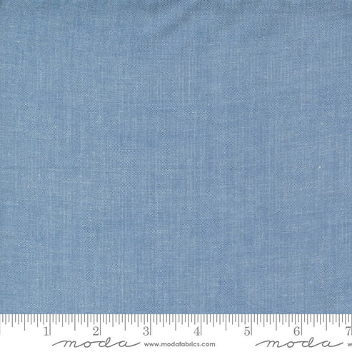 Moda Fabric Moda Denim Daisies Woven Cotton Blue Jeans Crossweave 12222-16  - The Sewing Studio