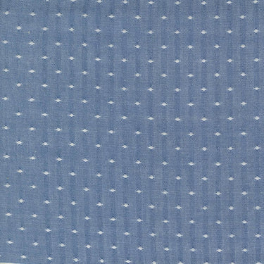 Moda Fabric Moda Denim Daisies Woven Cotton Blue Jeans Dot 12222-19  - The Sewing Studio for sale UK - The Sewing Studio