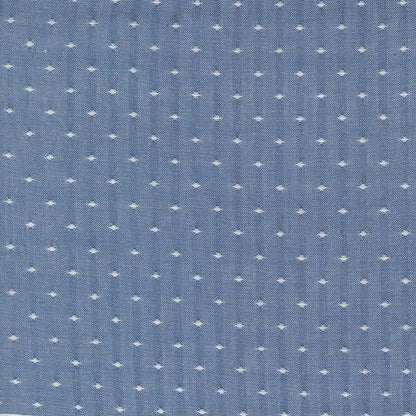 Moda Fabric Moda Denim Daisies Woven Cotton Blue Jeans Dot 12222-19  - The Sewing Studio