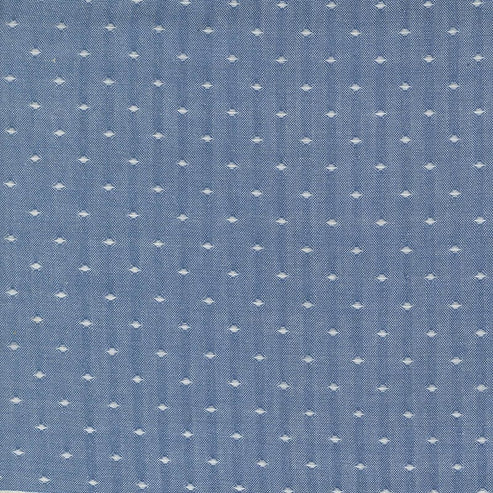 Moda Fabric Moda Denim Daisies Woven Cotton Blue Jeans Dot 12222-19  - The Sewing Studio