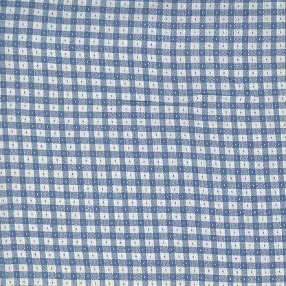 Moda Fabric Moda Denim Daisies Woven Cotton Blue Jeans Gingham 12222-18  - The Sewing Studio