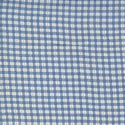 Moda Fabric Moda Denim Daisies Woven Cotton Blue Jeans Gingham 12222-18  - The Sewing Studio