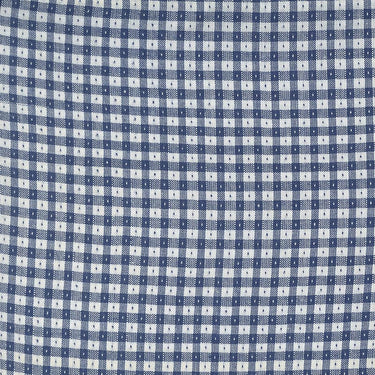 Moda Fabric Moda Denim Daisies Woven Cotton Midnight Jeans Gingham 12222-22  - The Sewing Studio for sale UK - The Sewing Studio