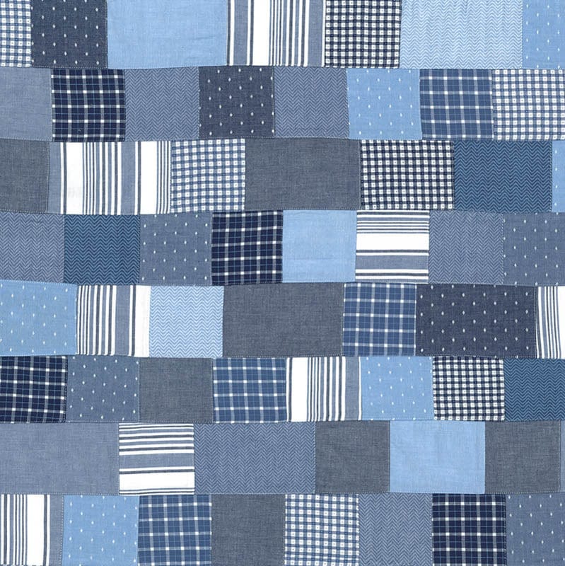 Moda Fabric Moda Denim Daisies Woven Cotton Patchwork Navy 12222-26  - The Sewing Studio