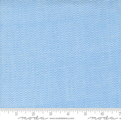 Moda Fabric Moda Denim Daisies Woven Cotton Stonewashed Chevron 12222-13  - The Sewing Studio