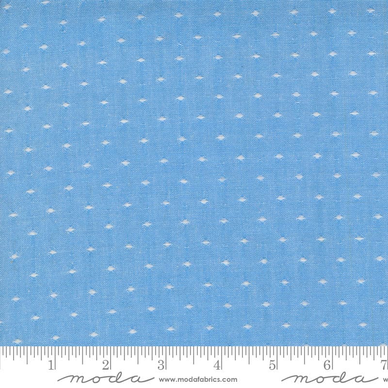 Moda Fabric Moda Denim Daisies Woven Cotton Stonewashed Dot 12222-15  - The Sewing Studio