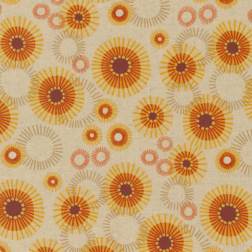 Moda Fabric Moda Fabric Forest Frolic Indian Blanket Dots Caramel 48743 14  - The Sewing Studio