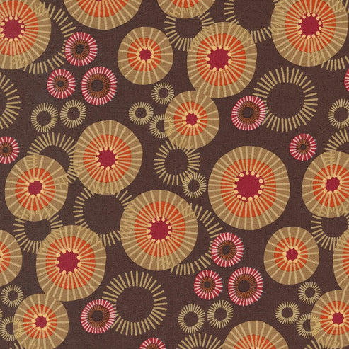 Moda Fabric Moda Fabric Forest Frolic Indian Blanket Dots Chocolate 48743 15  - The Sewing Studio