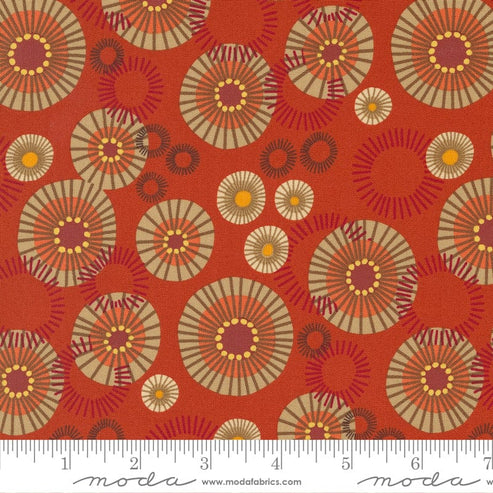 Moda Fabric Moda Fabric Forest Frolic Indian Blanket Dots Copper 48743 18  - The Sewing Studio