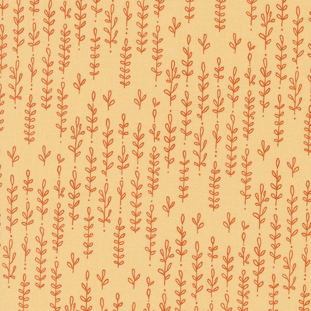 Moda Fabric Moda Fabric Forest Frolic Leafy Lines Stripes Butterscotch 48745 13  - The Sewing Studio