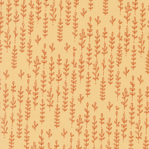 Moda Fabric Moda Fabric Forest Frolic Leafy Lines Stripes Butterscotch 48745 13  - The Sewing Studio