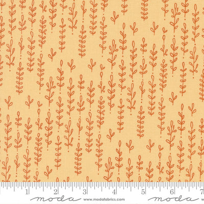 Moda Fabric Forest Frolic Leafy Lines Stripes Butterscotch 48745 13