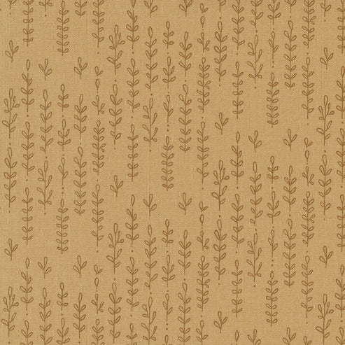 Moda Fabric Moda Fabric Forest Frolic Leafy Lines Stripes Caramel 48745 14  - The Sewing Studio