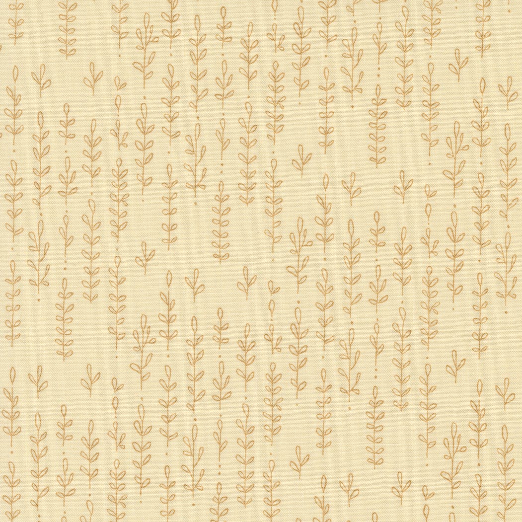 Moda Fabric Moda Fabric Forest Frolic Leafy Lines Stripes Cream 48745 12  - The Sewing Studio