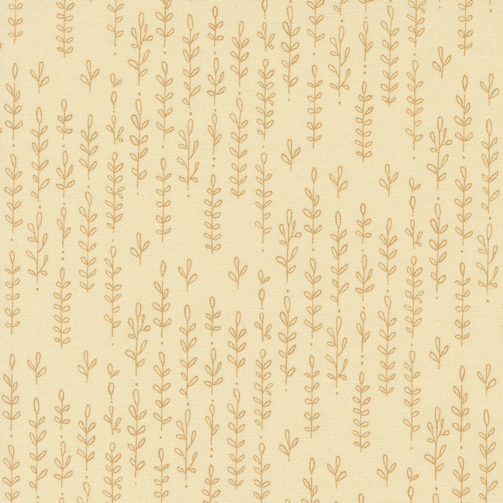 Moda Fabric Moda Fabric Forest Frolic Leafy Lines Stripes Cream 48745 12  - The Sewing Studio