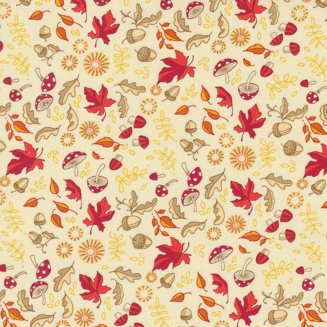 Moda Fabric Moda Fabric Forest Frolic Little Fall Fling Cream 48744 12  - The Sewing Studio