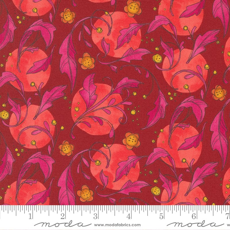 Moda Fabric Moda Fabric Forest Frolic Swirly Leaves Dot Cinnamon 48741 17  - The Sewing Studio