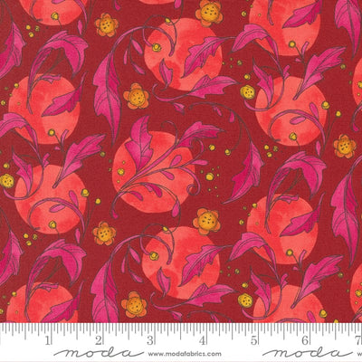 Moda Fabric Forest Frolic Swirly Leaves Dot Cinnamon 48741 17