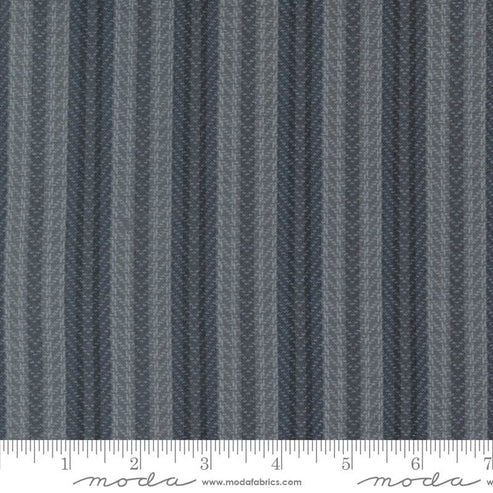 Moda Fabric Moda Farmhouse Flannels III Blanket Stripe Graphite 49275-15F  - The Sewing Studio