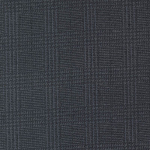 Moda Fabric Moda Farmhouse Flannels III Box Check Black 49277-16F  - The Sewing Studio