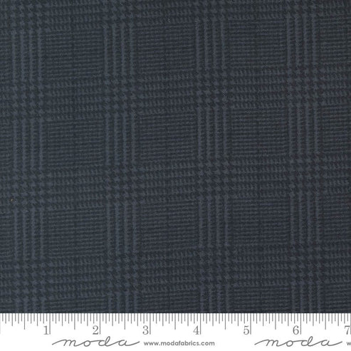 Moda Fabric Moda Farmhouse Flannels III Box Check Black 49277-16F  - The Sewing Studio