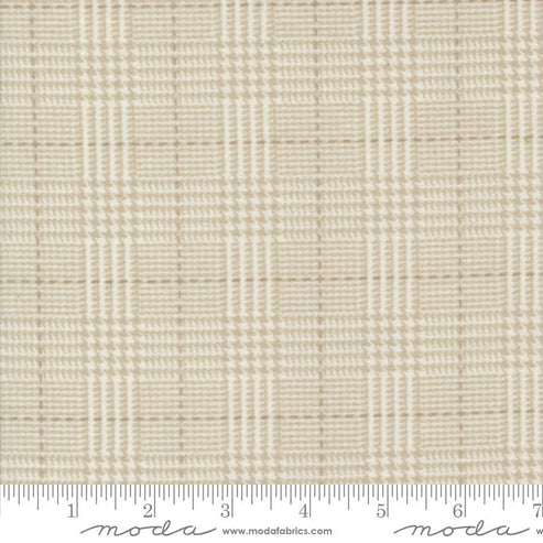 Moda Fabric Moda Farmhouse Flannels III Box Check Cream 49277-11F  - The Sewing Studio