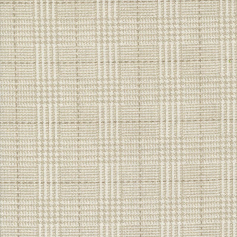 Moda Fabric Moda Farmhouse Flannels III Box Check Cream 49277-11F  - The Sewing Studio