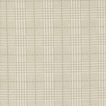 Moda Fabric Moda Farmhouse Flannels III Box Check Cream 49277-11F  - The Sewing Studio