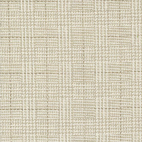 Moda Fabric Moda Farmhouse Flannels III Box Check Cream 49277-11F  - The Sewing Studio