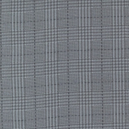 Moda Fabric Moda Farmhouse Flannels III Box Check Grey Pewter 49277-24F  - The Sewing Studio