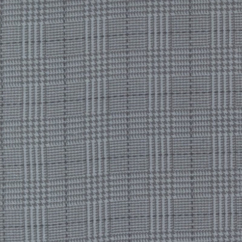 Moda Fabric Moda Farmhouse Flannels III Box Check Grey Pewter 49277-24F  - The Sewing Studio