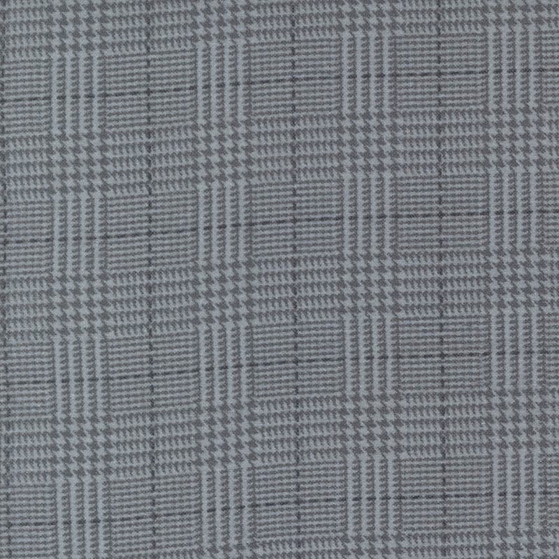 Moda Fabric Moda Farmhouse Flannels III Box Check Grey Pewter 49277-24F  - The Sewing Studio