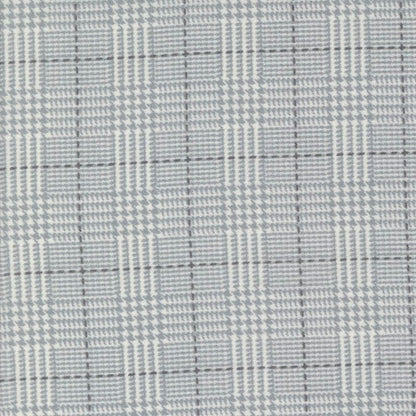 Moda Fabric Moda Farmhouse Flannels III Box Check Pewter 49277-14F  - The Sewing Studio