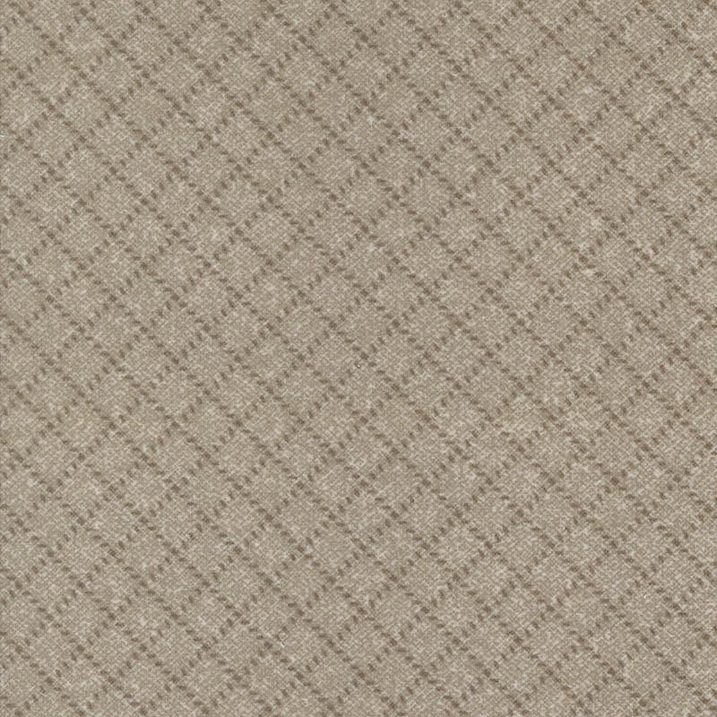 Moda Fabric Moda Farmhouse Flannels III Diamond Grid Cocoa 49271-13F  - The Sewing Studio