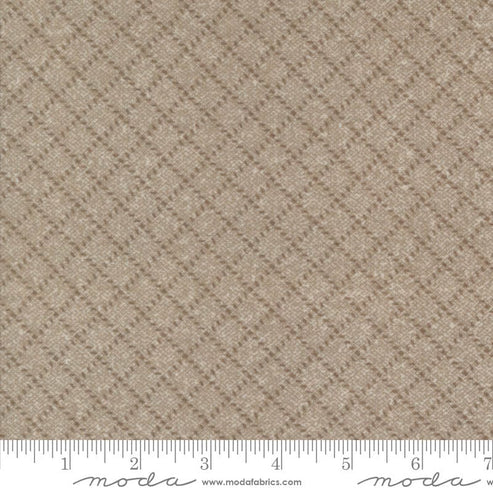 Moda Fabric Moda Farmhouse Flannels III Diamond Grid Cocoa 49271-13F  - The Sewing Studio