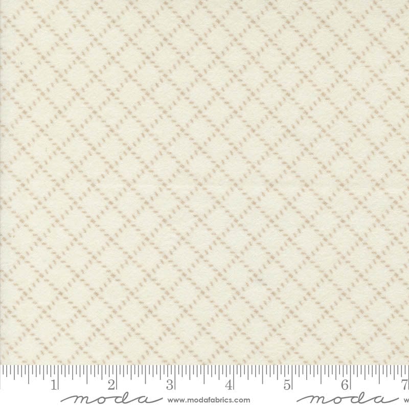 Moda Fabric Moda Farmhouse Flannels III Diamond Grid Cream 49271-11F  - The Sewing Studio