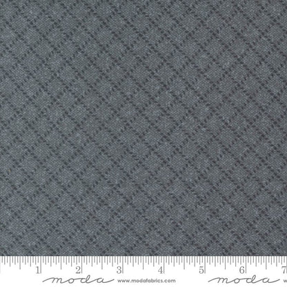 Moda Fabric Moda Farmhouse Flannels III Diamond Grid Graphite 49271-15F  - The Sewing Studio