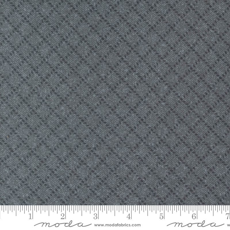 Moda Fabric Moda Farmhouse Flannels III Diamond Grid Graphite 49271-15F  - The Sewing Studio