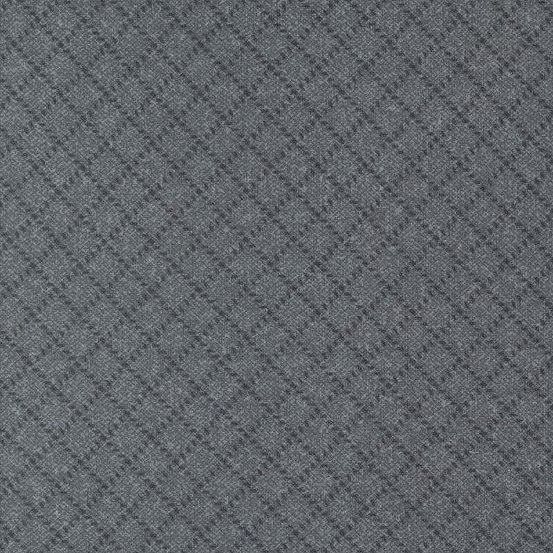 Moda Fabric Moda Farmhouse Flannels III Diamond Grid Graphite 49271-15F  - The Sewing Studio