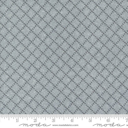 Moda Fabric Moda Farmhouse Flannels III Diamond Grid Pewter 49271-14F  - The Sewing Studio